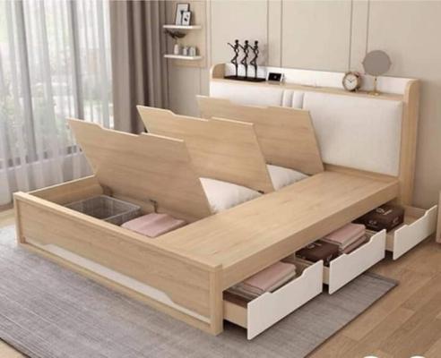 Giường ngủ gỗ công nghiệp chống ẩm kiểu hiện đại